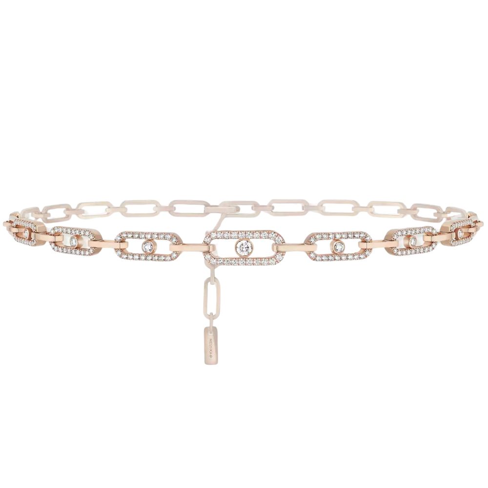 Messika 18k Rose Gold Diamond Move Link Multi Choker